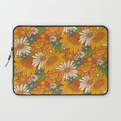 70s Retro Floral Laptop Sleeve
