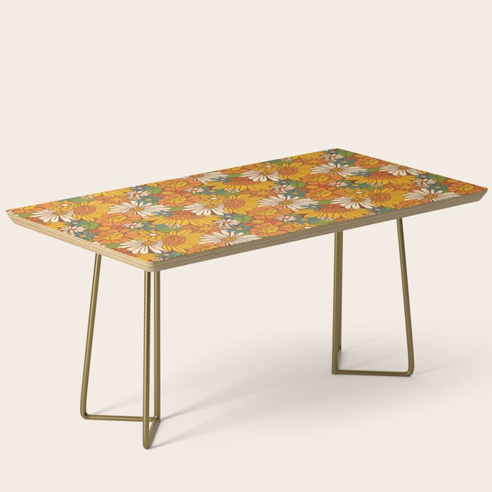 70s Retro Floral Coffee Table