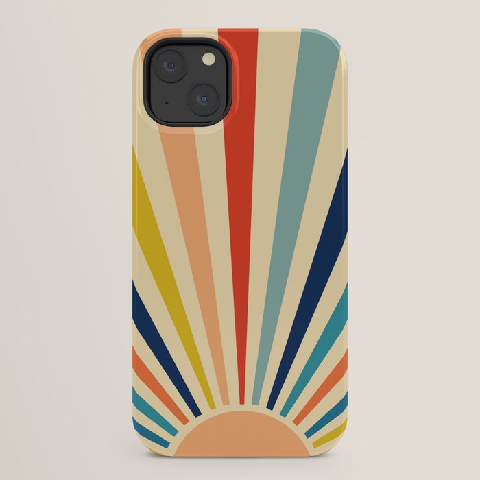 60s retro sun  iPhone Case