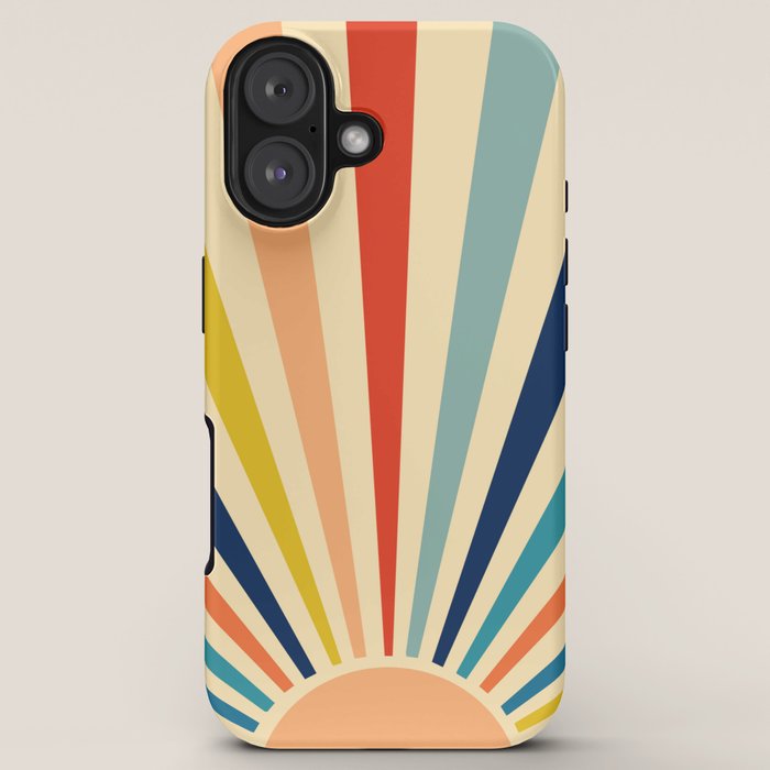 60s retro sun  iPhone Case