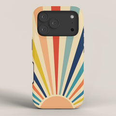 60s retro sun  iPhone Case