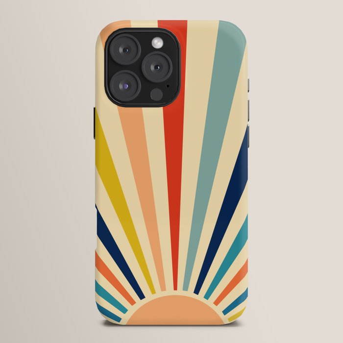 60s retro sun  iPhone Case