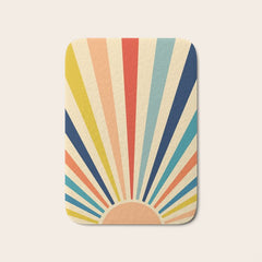 60s retro sun  Bath Mat