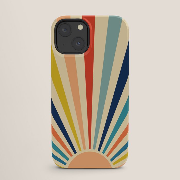 60s retro sun  iPhone Case