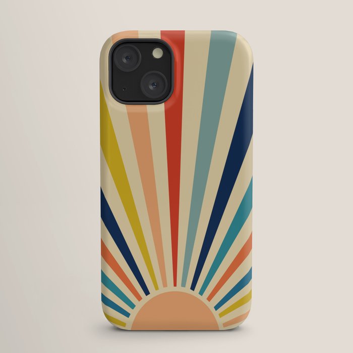 60s retro sun  iPhone Case