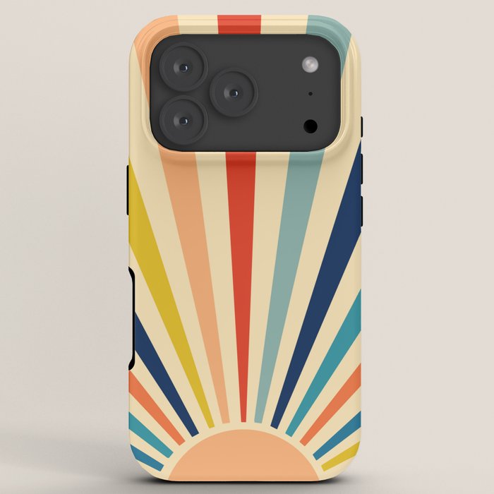 60s retro sun  iPhone Case