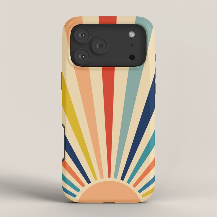 60s retro sun  iPhone Case