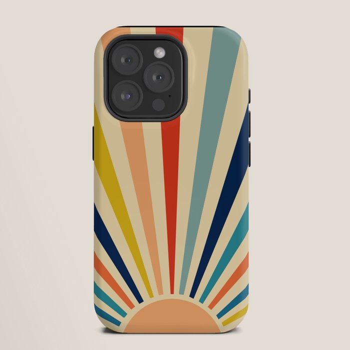 60s retro sun  iPhone Case