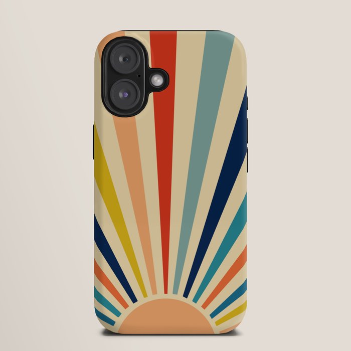 60s retro sun  iPhone Case
