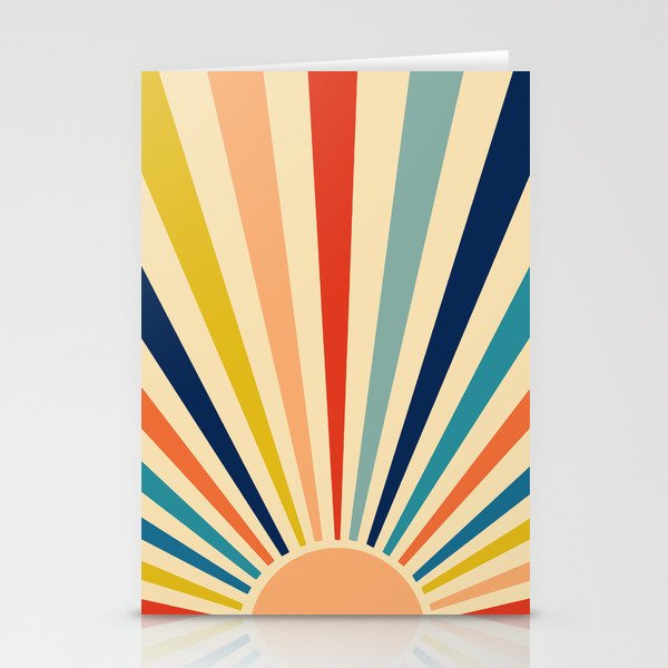 60s retro sun  Stationery Card