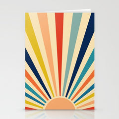 60s retro sun  Stationery Card