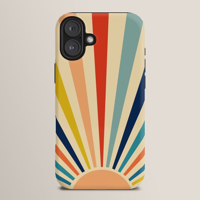 60s retro sun  iPhone Case
