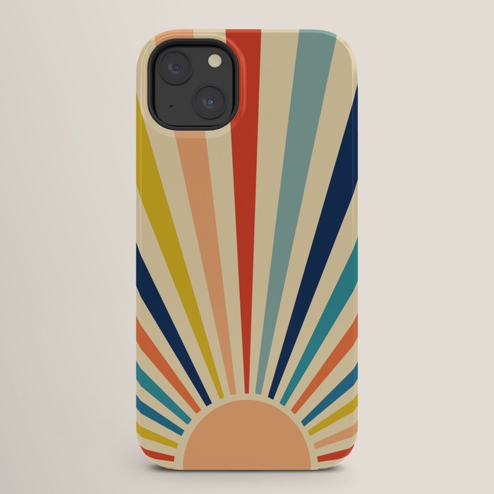 60s retro sun  iPhone Case