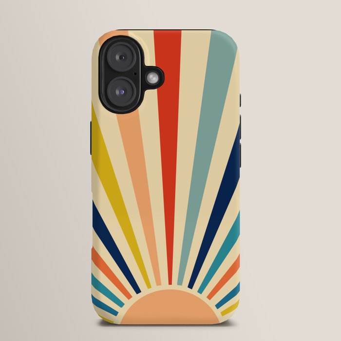 60s retro sun  iPhone Case