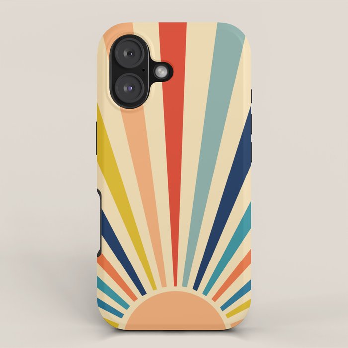 60s retro sun  iPhone Case