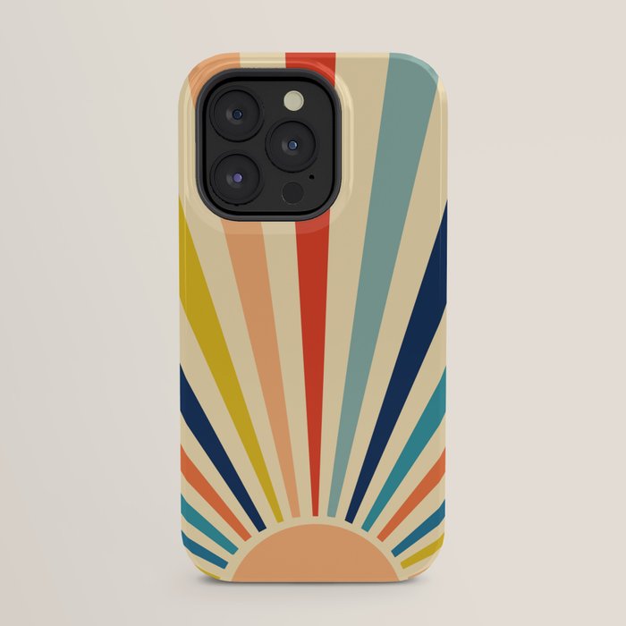 60s retro sun  iPhone Case