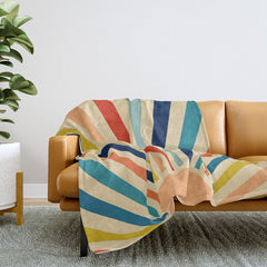 60s retro sun  Throw Blanket