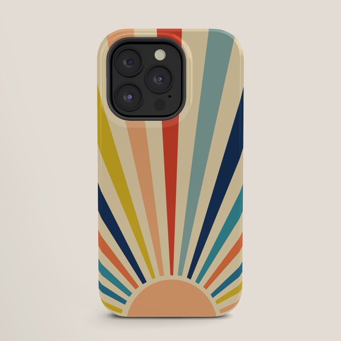 60s retro sun  iPhone Case