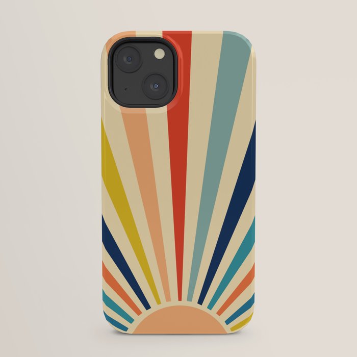 60s retro sun  iPhone Case