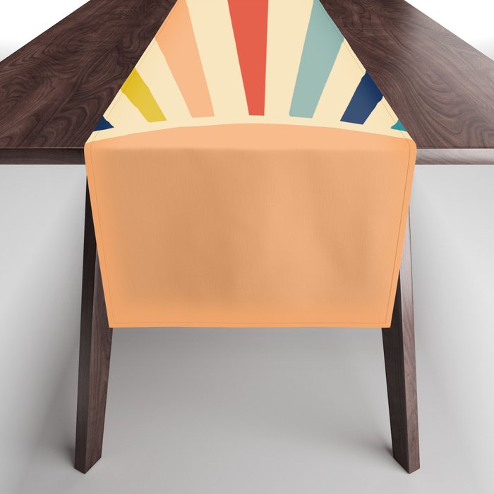 60s retro sun  Table Runner