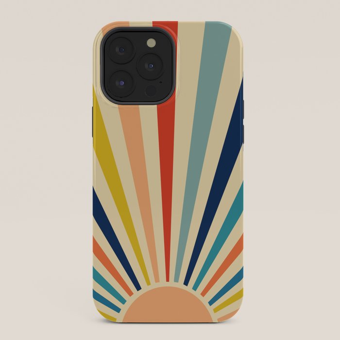 60s retro sun  iPhone Case