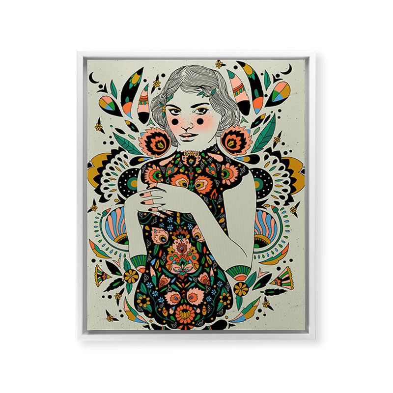 A Future Bright Framed Canvas Print