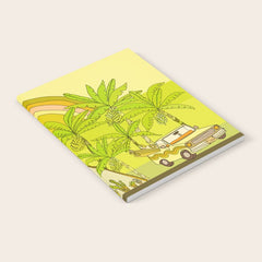 a frame simple living // banana pancakes // retro surf art by surfy birdy Notebook