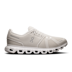 On Running Women's Cloud 6 Wide Shoes - Pearl / White