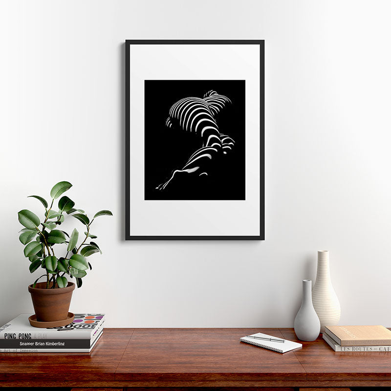 0774-AR BBW Sensual Legs Hips and Ass of a Large Woman Big Beautiful Art Nude Black and White Framed Art Print