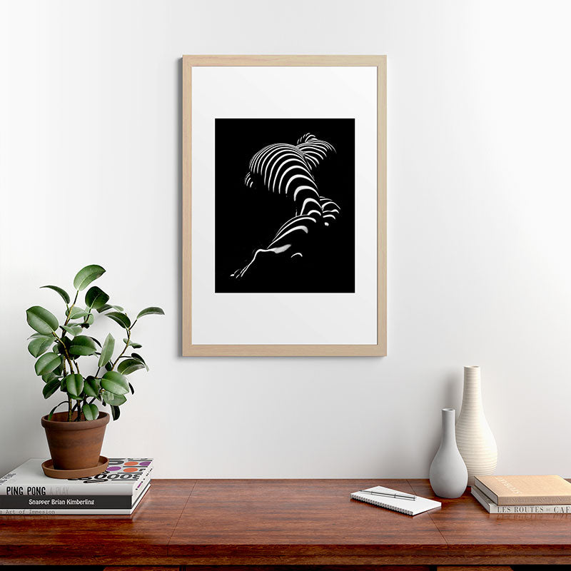 0774-AR BBW Sensual Legs Hips and Ass of a Large Woman Big Beautiful Art Nude Black and White Framed Art Print