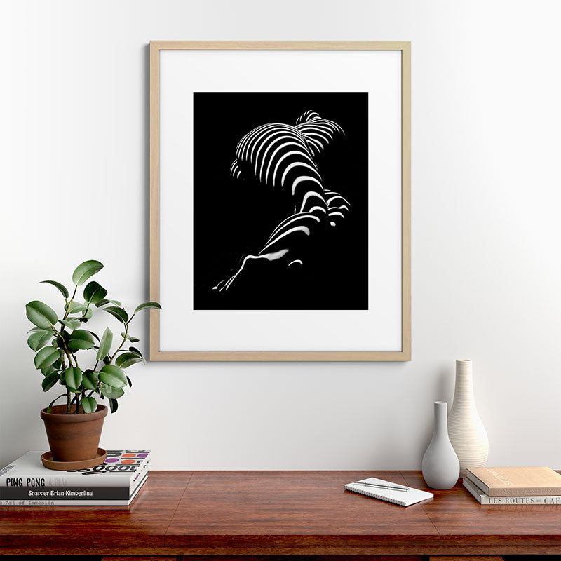 0774-AR BBW Sensual Legs Hips and Ass of a Large Woman Big Beautiful Art Nude Black and White Framed Art Print