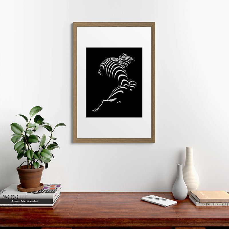 0774-AR BBW Sensual Legs Hips and Ass of a Large Woman Big Beautiful Art Nude Black and White Framed Art Print