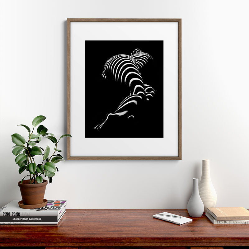 0774-AR BBW Sensual Legs Hips and Ass of a Large Woman Big Beautiful Art Nude Black and White Framed Art Print