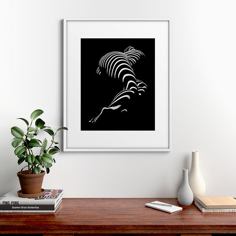 0774-AR BBW Sensual Legs Hips and Ass of a Large Woman Big Beautiful Art Nude Black and White Framed Art Print