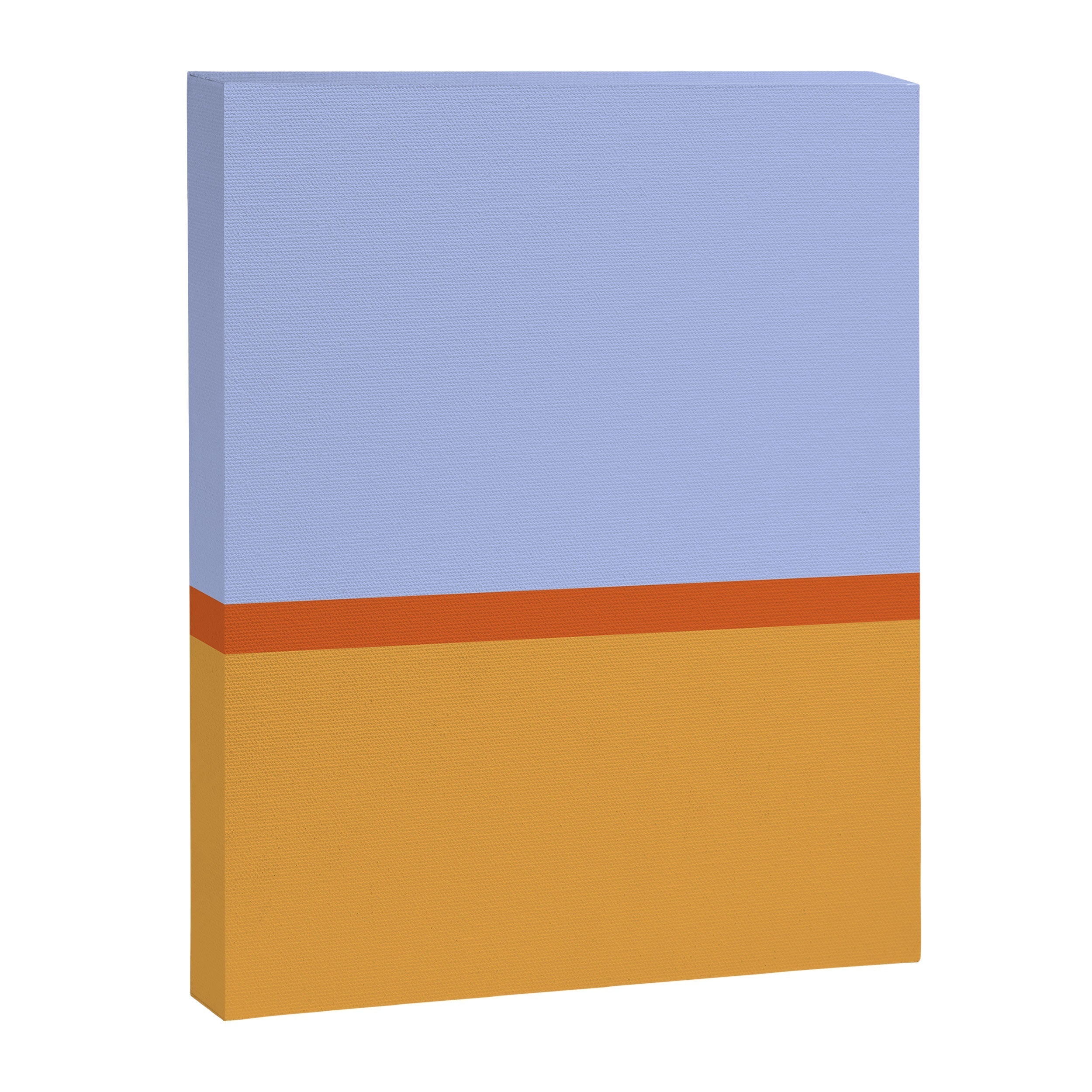 70s Summer Color Block Blue and Orange Canvas Print