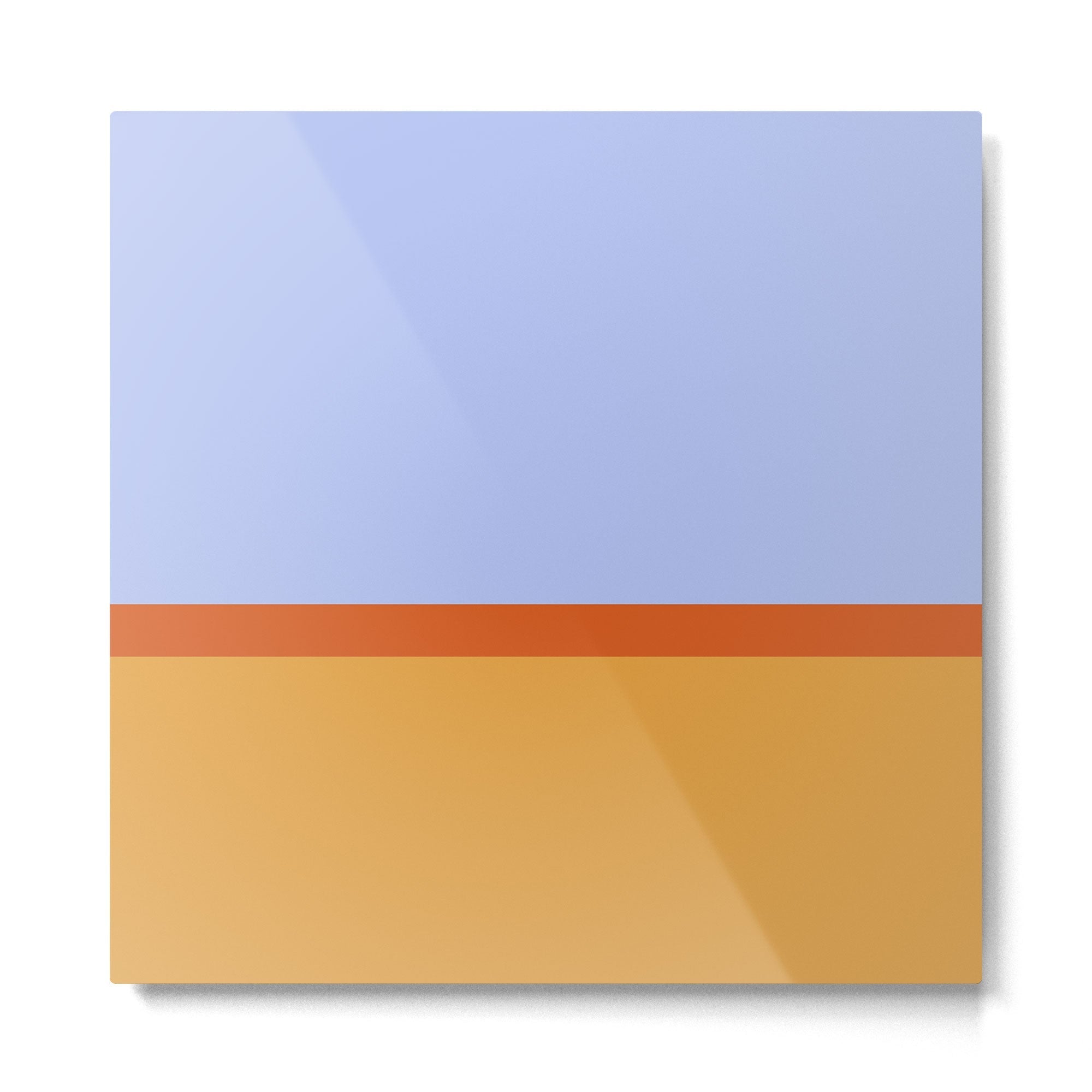 70s Summer Color Block Blue and Orange Metal Print