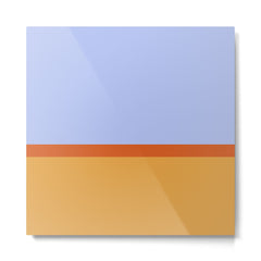 70s Summer Color Block Blue and Orange Metal Print
