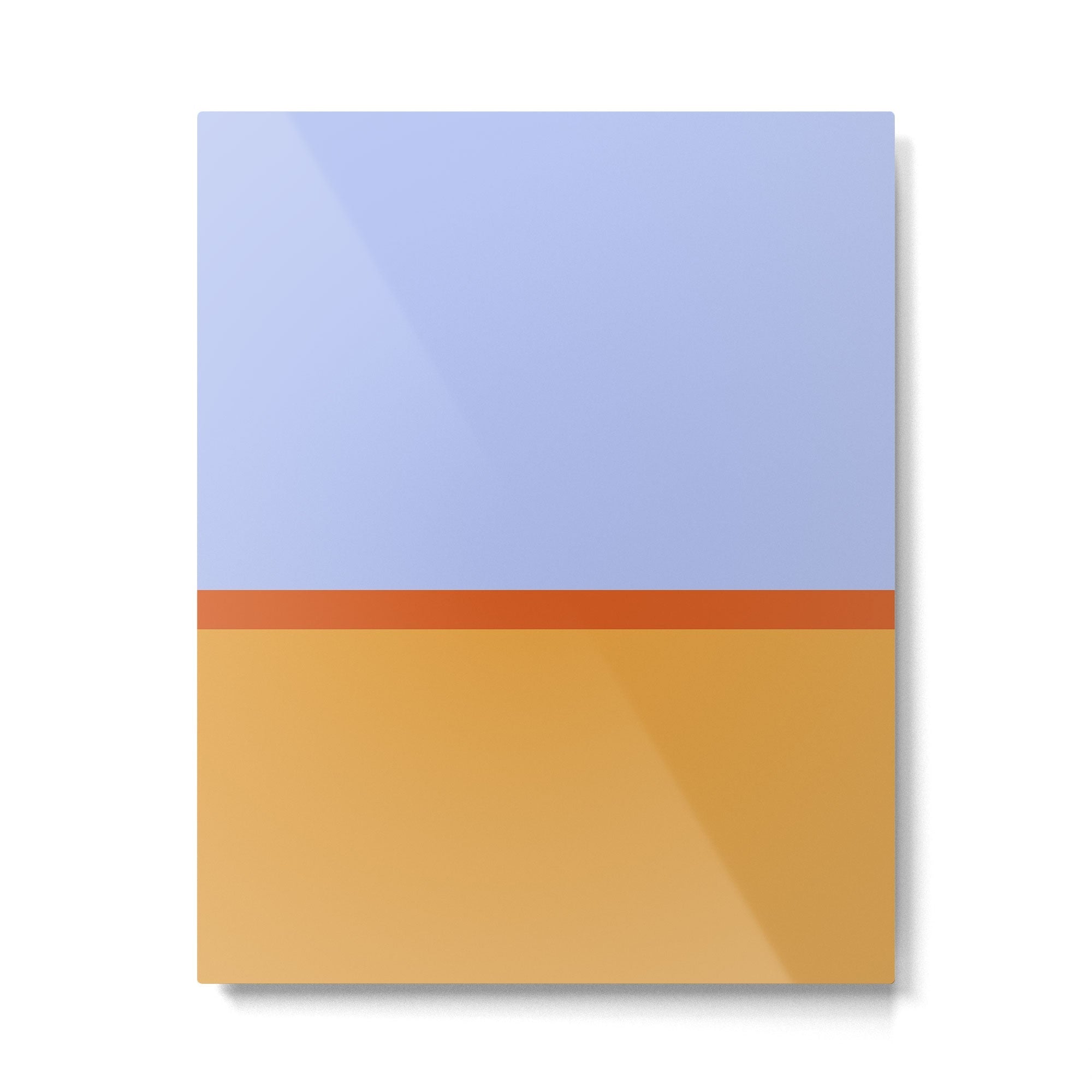 70s Summer Color Block Blue and Orange Metal Print