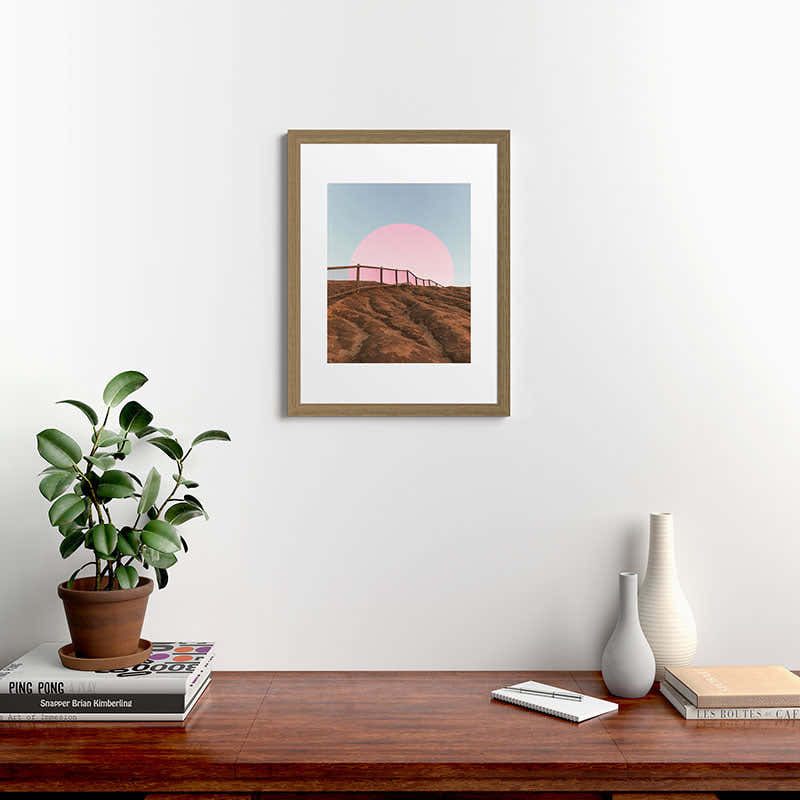 "cotton candy skies" Framed Art Print