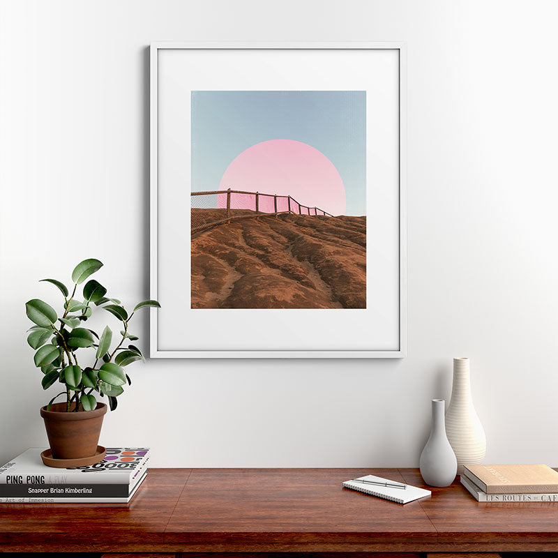 "cotton candy skies" Framed Art Print