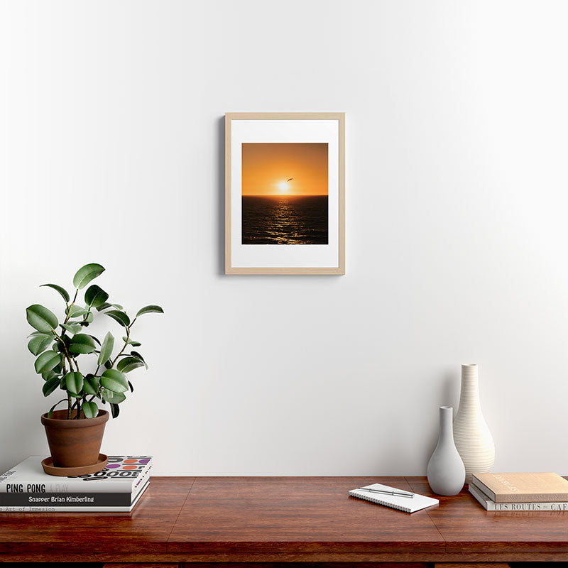 "flying solo" Framed Art Print
