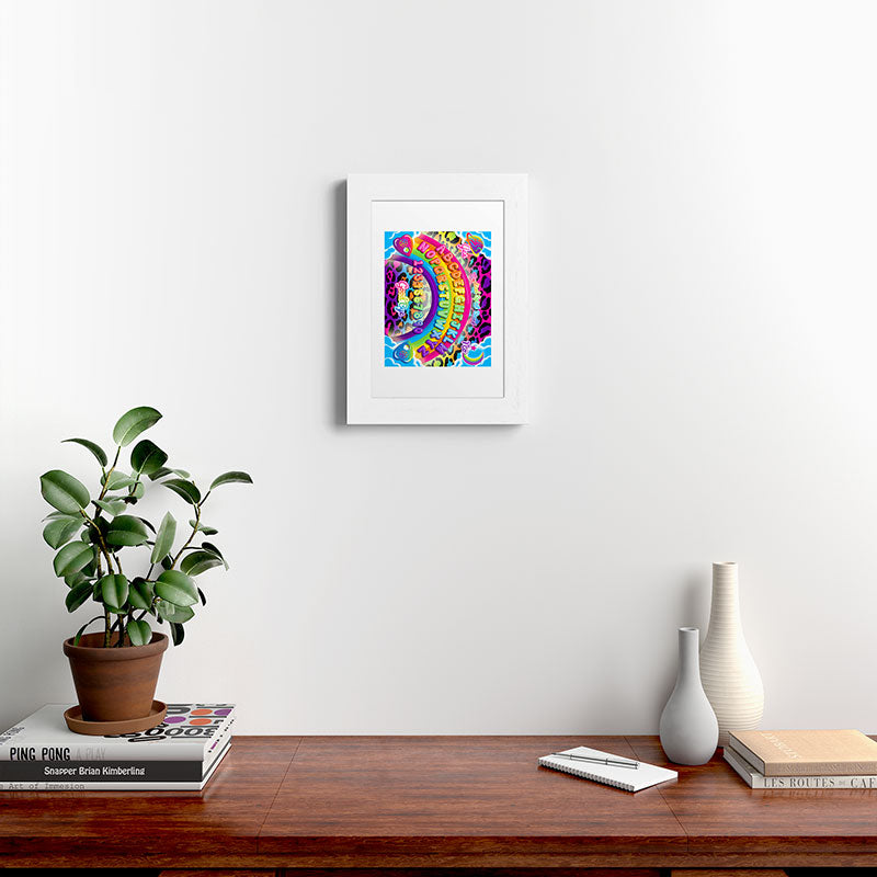 1997 Neon Rainbow Spirit Board Framed Art Print