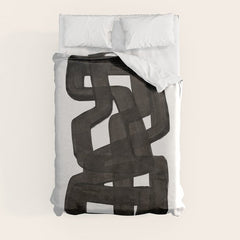 Boulder' Mid Century Modern Fun Abstract Shapes  Duvet Cover