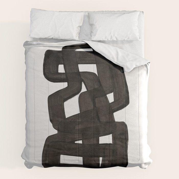 Boulder' Mid Century Modern Fun Abstract Shapes  Comforter