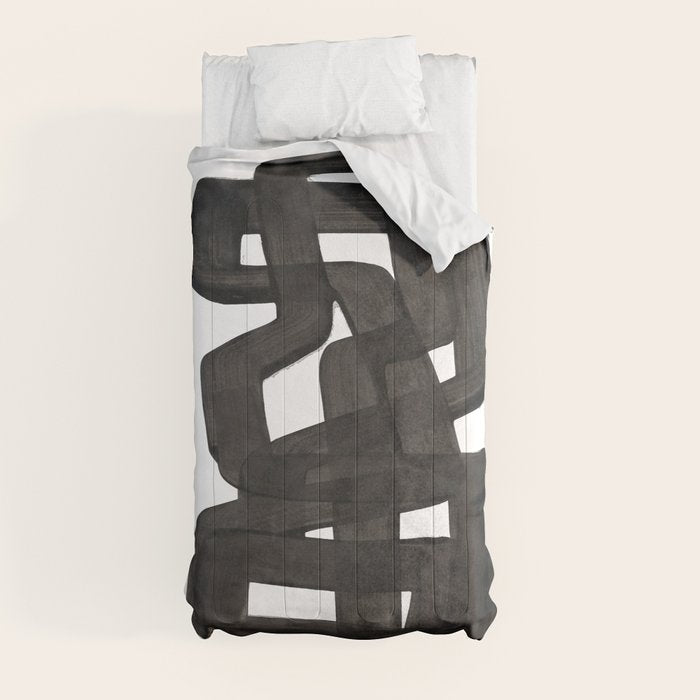 Boulder' Mid Century Modern Fun Abstract Shapes  Comforter