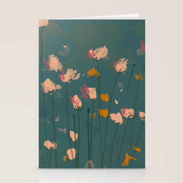 A Field Of Flowers Bloom Stationery Card