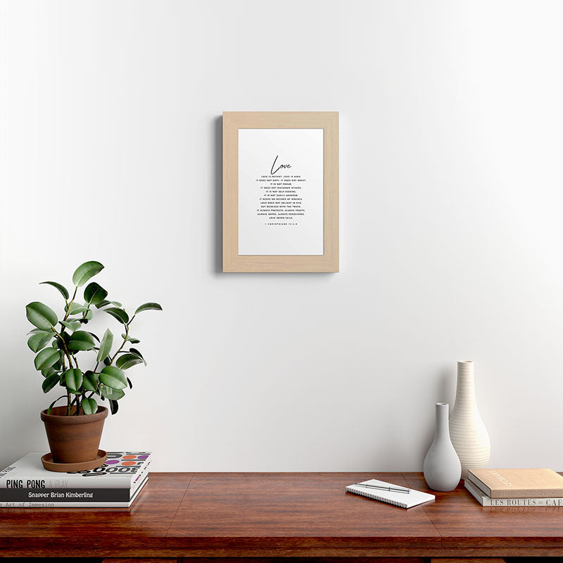 1 Corinthians 13 Love Is Patient Love Is Kind Love Never Fails Bible Verse Print Scripture Christian Framed Art Print