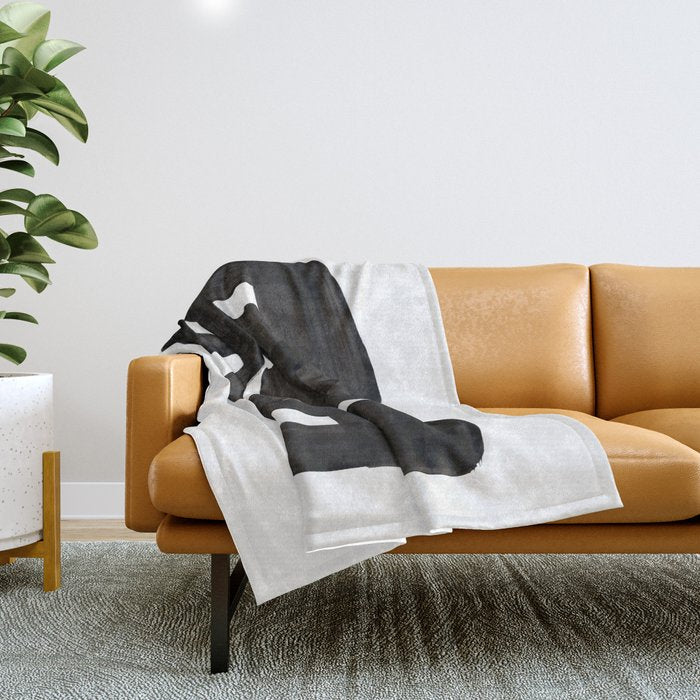 Boulder' Mid Century Modern Fun Abstract Shapes  Throw Blanket