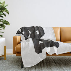 Boulder' Mid Century Modern Fun Abstract Shapes  Throw Blanket