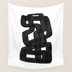 Boulder' Mid Century Modern Fun Abstract Shapes  Wall Tapestry